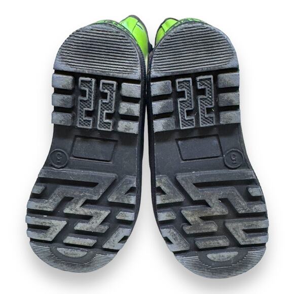 5/$65 Carter's Boys Rain Boots Sz 5 Green Navy Blue Orange Monsters Pull On - Picture 5 of 9